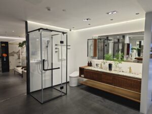 upgrade restroom new installation sink drainer toilets